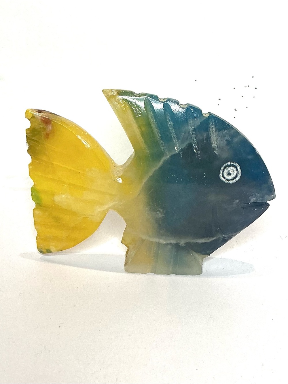 Carved Stone Tropical Fish Figurine